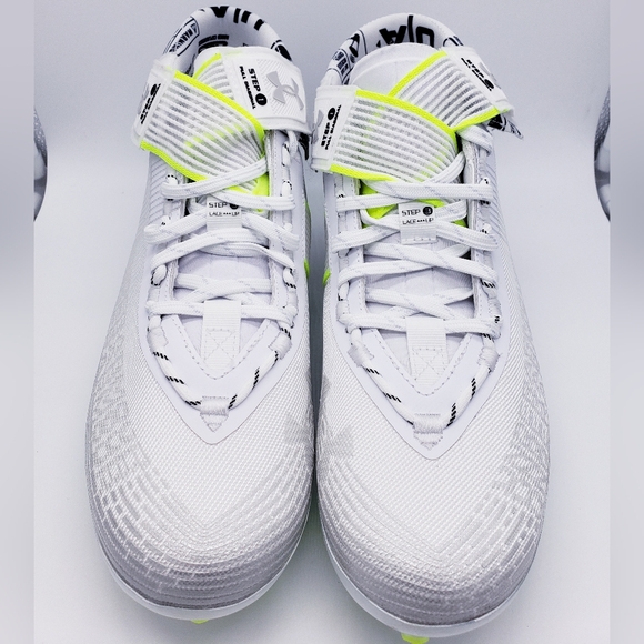 $140 Under Armour Highlight MC Football Cleats White/Silver - Picture 6 of 8